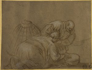 Bondepar ser i en kurv av Jacopo Bassano