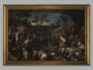 Det store markedet, ca. 1580-85 av Jacopo Bassano