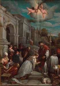 Saint Valentine døper Saint Lucilla, 1575