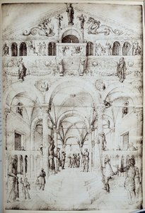 La flagellation du Christ Tegning i penn og blekk av Jacopo Bellini (1400-1470) 1400-tallets søn. 0,42x0,28 m Paris, Musée du Louvre