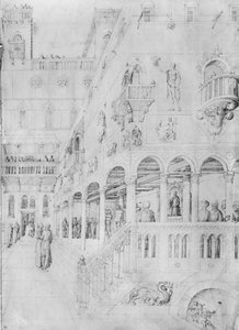 The Flagellation, fra Jacopo Bellinis album med tegninger (penn og blekk på vellum)