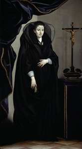 Portrett av en adelskvinne kledd i sorg, ca. 1600. av Jacopo Chimenti