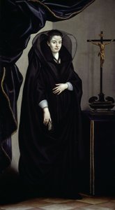 Portrait of a Noblewoman Dressed in Mourning, ca. 1600 (olje på lerret)