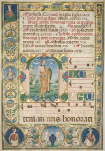 Leaf from a Gradual: Initial (M) med St. Andrew (recto) av Jacopo Filippo d