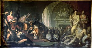 Cosimo I de Medici mottar pave Pius V av Jacopo Ligozzi