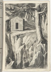 Klostercelle til den salige Johannes av La Verna [plate T] av Jacopo Ligozzi