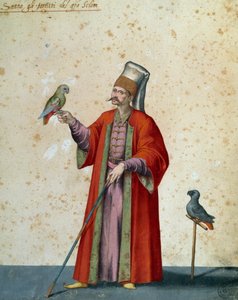 Før til stor selim med papegøyer, tegning av Jacopo Ligozzi (1547-1627)