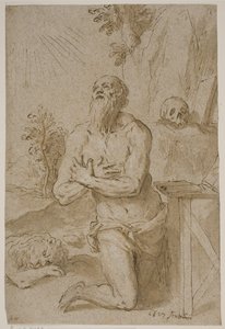 St Hieronymus i villmarken av Jacopo Palma