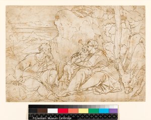 Resten på flyturen til Egypt, 1400-1499 av Jacopo Palma