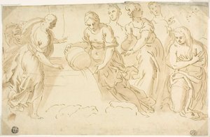 Jacob og Rachel ved brønnen av Jacopo Palma il Giovane