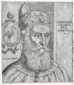 Portrett av Pasquale Cicogna, doge av Venezia av Jacopo Palma il Giovane