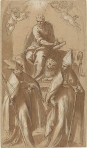 Markus med to biskoper og Putti av Jacopo Palma il Giovane