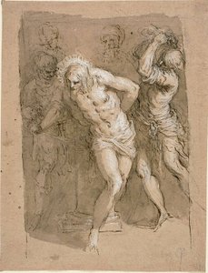 Studer for Kristi flagellasjon av Jacopo Palma il Giovane