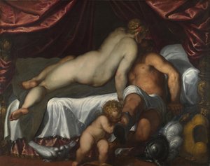 Mars og Venus, ca 1590 av Jacopo Palma il Giovane the Younger