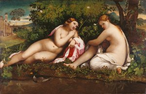 To nymfer i hvile Jupiter og Callisto, ca. 1520.