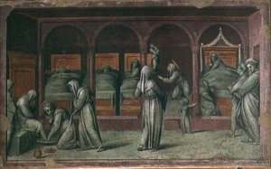 Kvinneavdelingen i Hospital of St. Matthew (fresco) av Jacopo Pontormo
