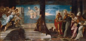 Doge Alvise Mocenigo presentert for Forløseren, ca. 1577 av Jacopo Robusti Tintoretto
