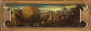 Kong David bærer Paktens Ark inn i Jerusalem. av Jacopo Robusti Tintoretto