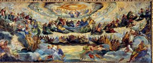 The Paradise Sketch av Jacopo Robusti kalt The Tintoretto (1518-1594) 1500-tallets sol. 1,43x3,62 m av Jacopo Robusti Tintoretto