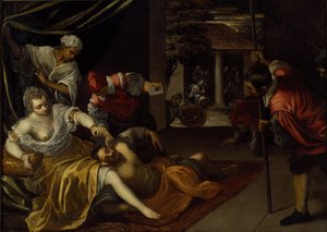 Samson og Delila (olje på lerret) av Jacopo Robusti Tintoretto