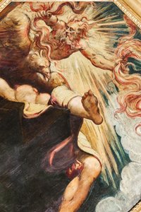 Semele brent av Jupiter, ca. 1541 (olje på lerret) (se også 3664213) av Jacopo Robusti Tintoretto
