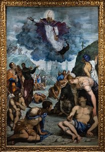 St. Augustine helbreder de lamme av Jacopo Robusti Tintoretto