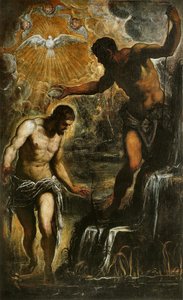Kristi dåp, ca. 1589 av Jacopo Robusti Tintoretto