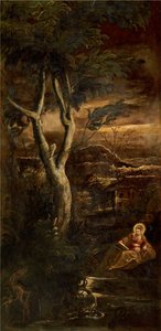The Virgin Reading, ca 1583. av Jacopo Robusti Tintoretto