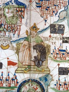 Den hellige romerske keiser, detalj fra et renessansekart over Europa, Jacopo Russo