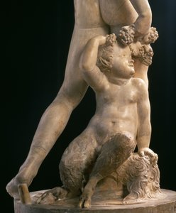 Bacchus, detalj av nederste halvdel, skulptur av Jacopo Sansovino (1486-1570) (marmor) (se også 79847)