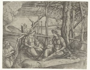 Hellig familie med Elisabeth og døperen Johannes