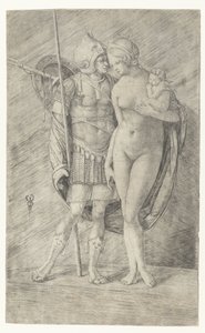 Mars i rustning og naken Venus med Amor