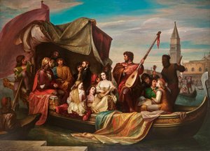 Giovanni Bellini og Albrecht Dürer feires av venetianske artister av Jacopo de Andrea