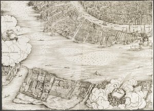 Utsikt over Venezia [blokk til venstre] av Jacopo de