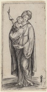 Kvinne og barn med distaff av Jacopo de