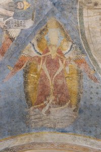 Allegory of Justice, detalj av hvelvet (fresco) av Jacopo di Cione