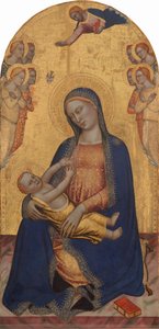 Madonna og barn med Gud Faderens velsignelse og engler, ca. 13701375.