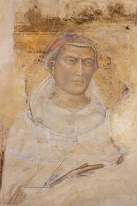 "Portrett av Saint (St. Yves Hélory?) (fresco) av Jacopo di Cione