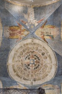 Hvelv med det sirkulære bildet av Firenze som det nye himmelske Jerusalem (fresco)