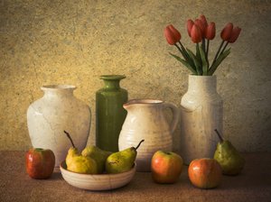 Rustikk frukt og blomster av Jacqueline Hammer