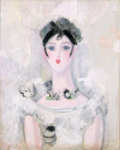 Portrait of a Young Woman with a Lace Bodice, ca. 1925-6 (olje på lerret)