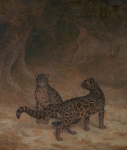 Skyede leoparder av Jacques-Laurent Agasse