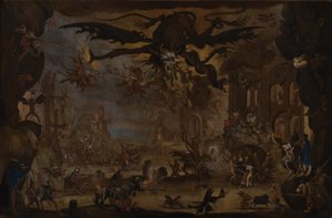 The Temptation of Saint Anthony (Olje på lerret) av Jacques (after) Callot