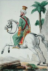 En Mameluk fra Kairo i Egypt i 1801, illustrasjon fra 
