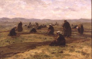 Reparasjonsnett (olje på panel) av Jacques Abraham Zon