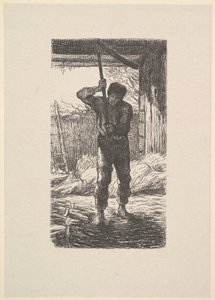 Mann som tresker hvete, 1853.