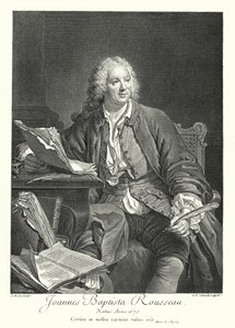 Jean-Baptiste Rousseau , fransk poet og dramatiker (gravering) av Jacques Andre Joseph Camelot (after) Aved
