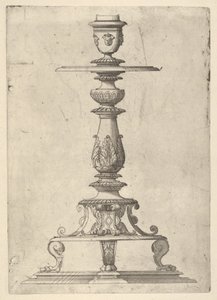 Design for en lysestake, 1548-49. av Jacques Androuet Du Cerceau
