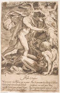Apollo og Daphne av Jacques Androuet Ducerceau d.Æ.