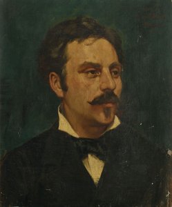 Portrett av komponisten Gabriel Fauré 1845-1924, 1878. av Jacques Baugnies